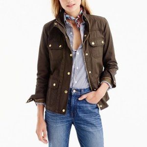 J. Crew Waxed Cotton Downtown Field Utility Jacket